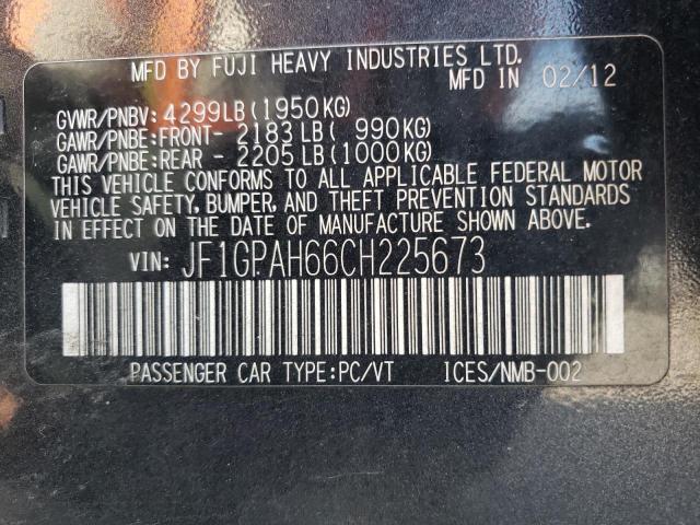 2012 Subaru Impreza Limited VIN: JF1GPAH66CH225673 Lot: 59586014