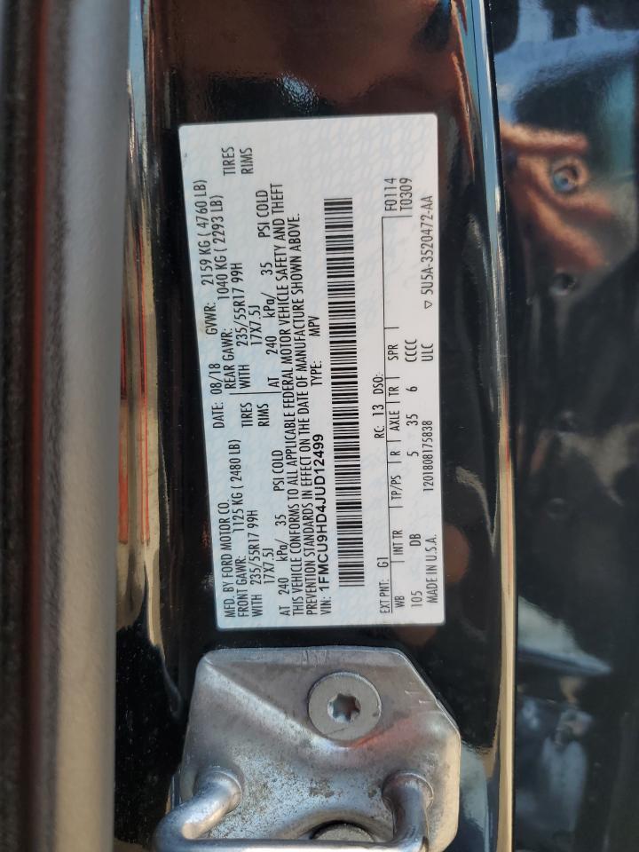 1FMCU9HD4JUD12499 FORD ESCAPE 2018