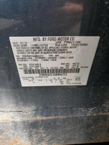 2010 Ford Flex Sel VIN: 2FMHK6CC5ABB06252 Lot: 60871074