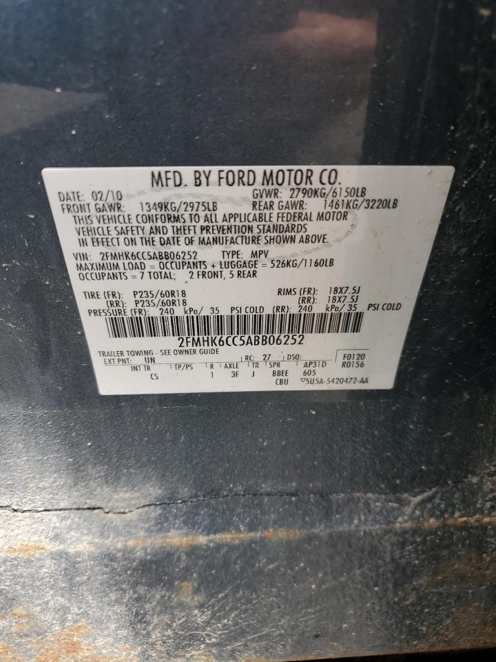 2FMHK6CC5ABB06252 2010 Ford Flex Sel