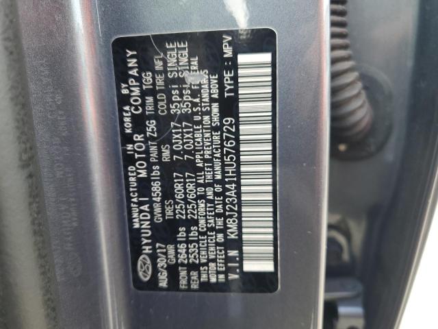 2017 Hyundai Tucson Se VIN: KM8J23A41HU576729 Lot: 59398974