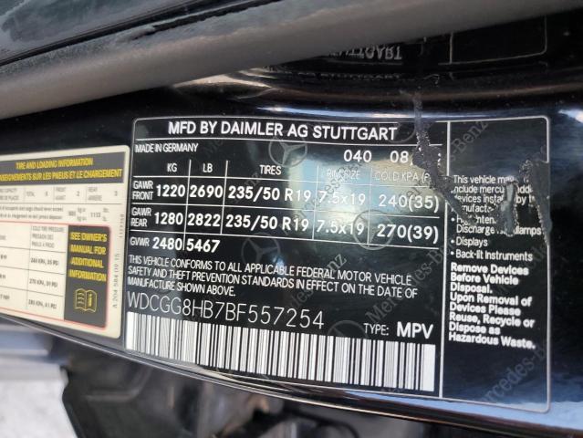 2011 Mercedes-Benz Glk 350 4Matic VIN: WDCGG8HB7BF557254 Lot: 58810014