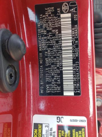 2015 TOYOTA COROILLA - 2T1BURHE6FC286498