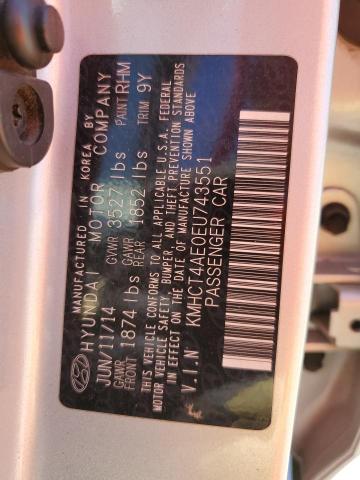 2014 Hyundai Accent Gls VIN: KMHCT4AE0EU743551 Lot: 60773314