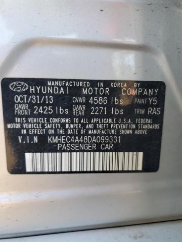 2013 Hyundai Sonata Hybrid VIN: KMHEC4A48DA099331 Lot: 57286404