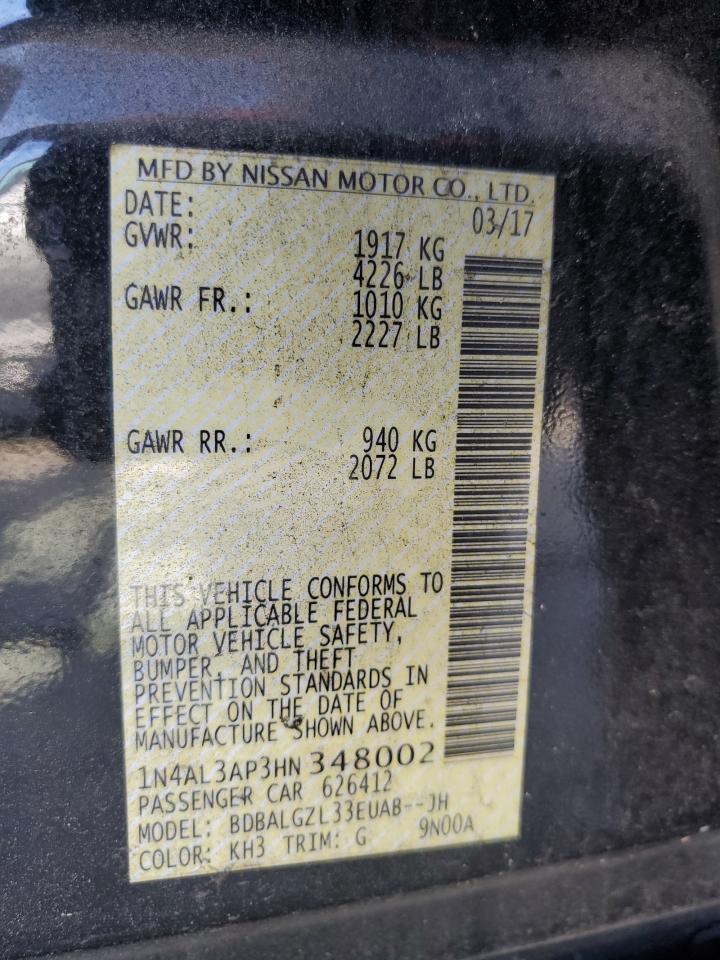 1N4AL3AP3HN348002 NISSAN ALTIMA 2017
