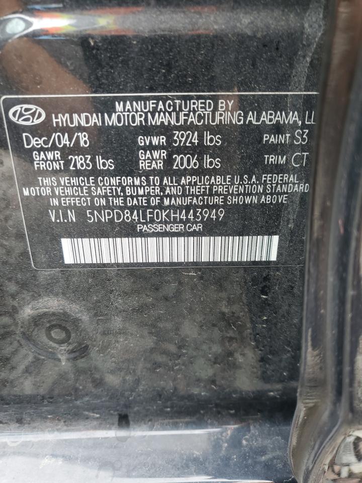5NPD84LF0KH443949 2019 Hyundai Elantra Sel