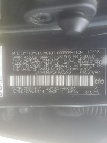 2019 Toyota C-Hr Xle VIN: JTNKHMBX2K1032931 Lot: 61115434