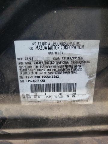 2005 Mazda 6 I VIN: 1YVFP80C155M49562 Lot: 58311034