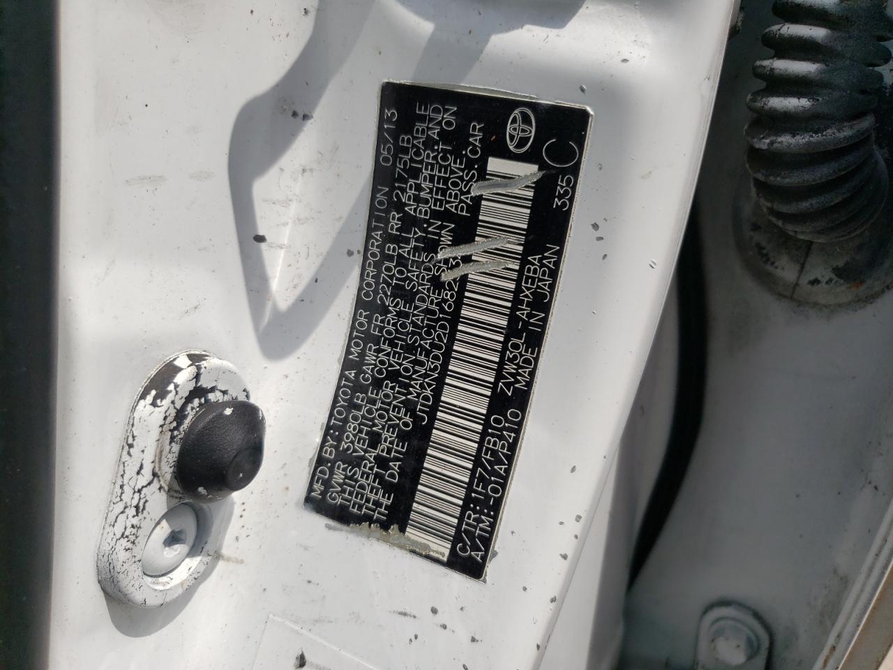 JTDKN3DU2D1682534 2013 Toyota Prius