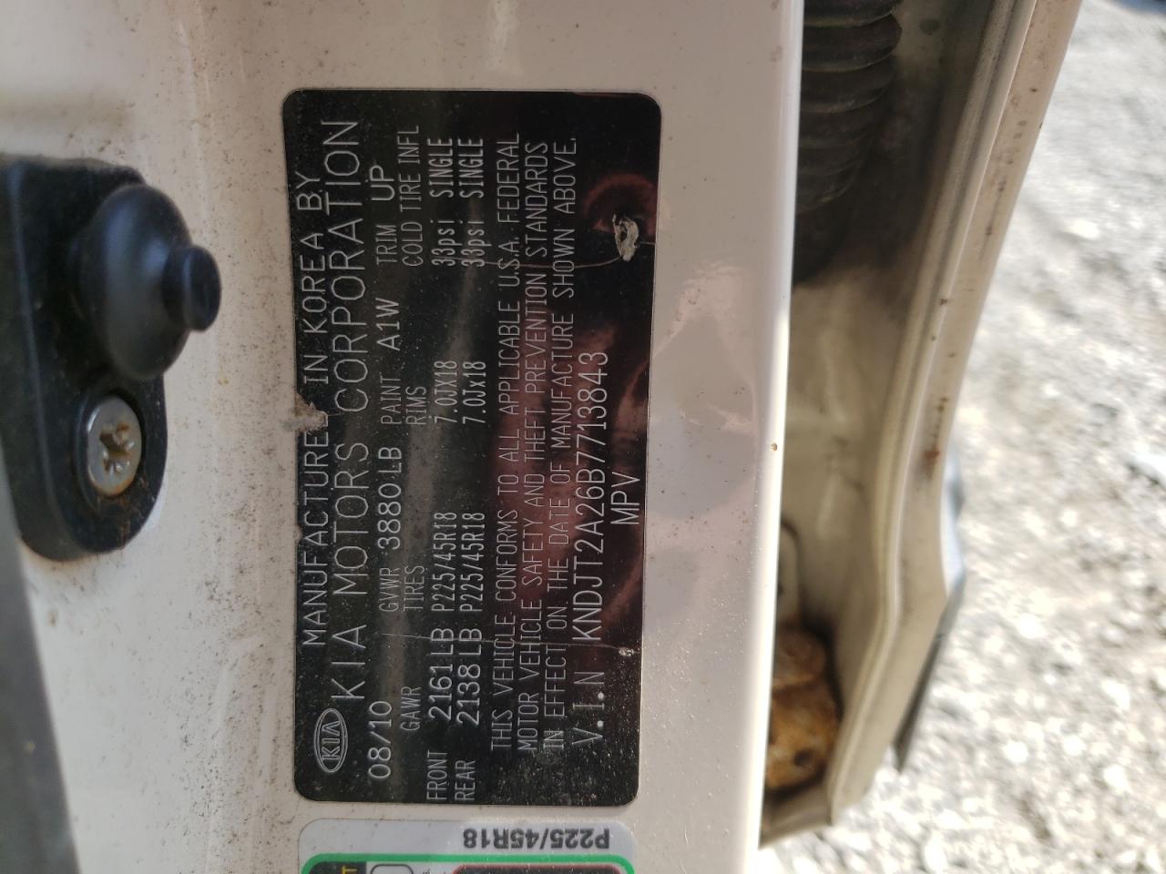 KNDJT2A26B7713843 2011 Kia Soul +