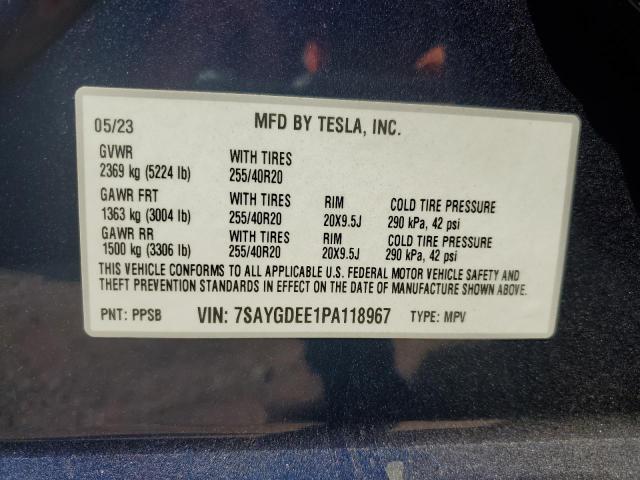 2023 Tesla Model Y VIN: 7SAYGDEE1PA118967 Lot: 57752224