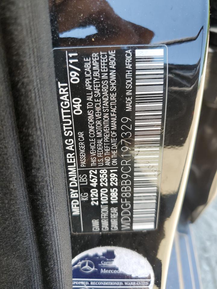 WDDGF8BB9CR197329 2012 Mercedes-Benz C 300 4Matic