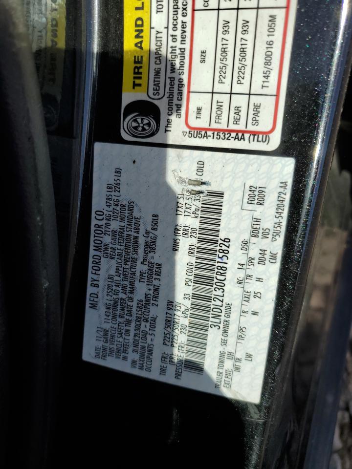 3LNDL2L30CR815826 2012 Lincoln Mkz Hybrid