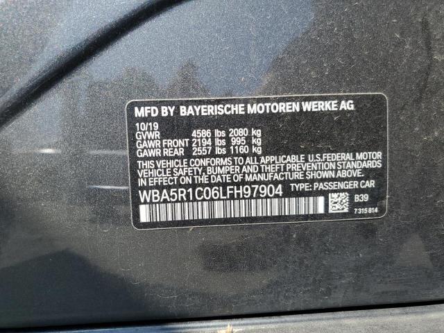 2020 BMW 330I VIN: WBA5R1C06LFH97904 Lot: 58244524