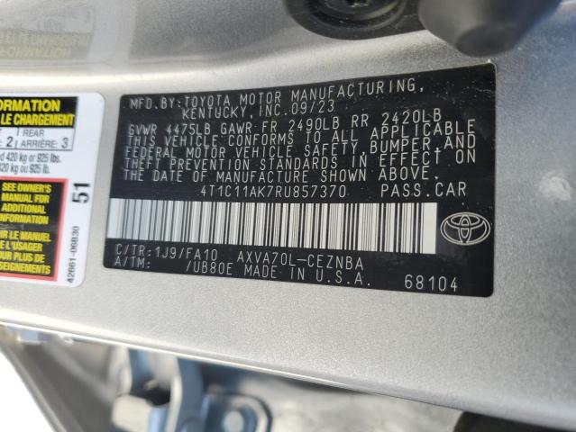 VIN 4T1C11AK7RU857370 2024 Toyota Camry, LE no.13