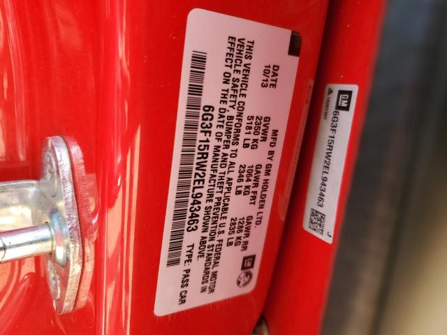 2014 Chevrolet Ss VIN: 6G3F15RW2EL943463 Lot: 58418454