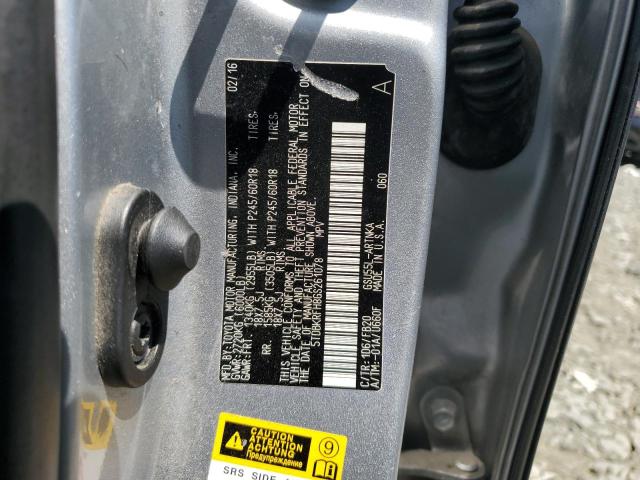 2016 Toyota Highlander Le VIN: 5TDBKRFH8GS261078 Lot: 59483444