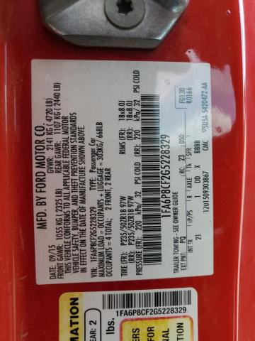 2016 Ford Mustang Gt VIN: 1FA6P8CF2G5228329 Lot: 57332304