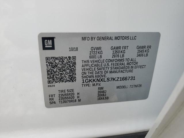 2019 GMC Acadia Denali VIN: 1GKKNXLS7KZ166731 Lot: 60655434