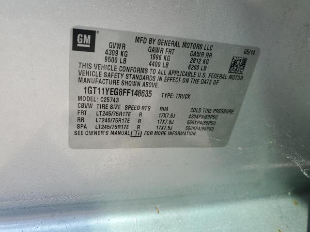 2015 GMC SIERRA C25 1GT11YEG8FF148635