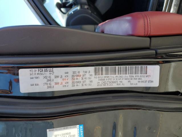 2017 Dodge Durango R/T VIN: 1C4SDJCT3HC860672 Lot: 57868434