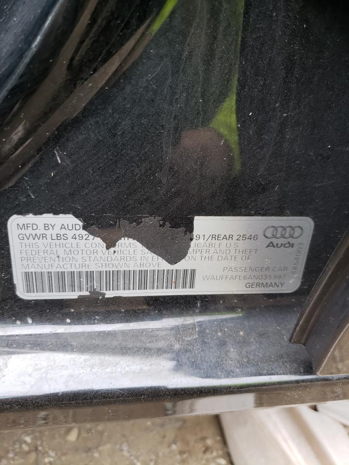 WAUFFAFL6AN035997 2010 Audi A4 Premium Plus