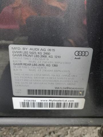 2016 Audi Q5 Premium Plus VIN: WA1L2AFP8GA064464 Lot: 61067824