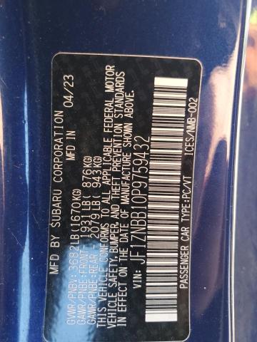 2023 TOYOTA GR 86 JF1ZNBB10P9759432