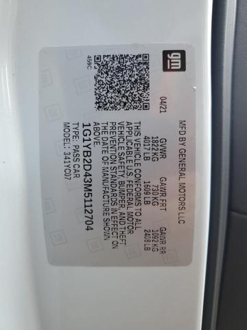 2021 CHEVROLET CORVETTE S - 1G1YB2D43M5112704