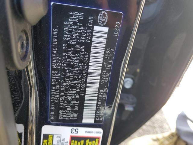 VIN 4T1K61AK4MU440407 2021 Toyota Camry, Xse no.13