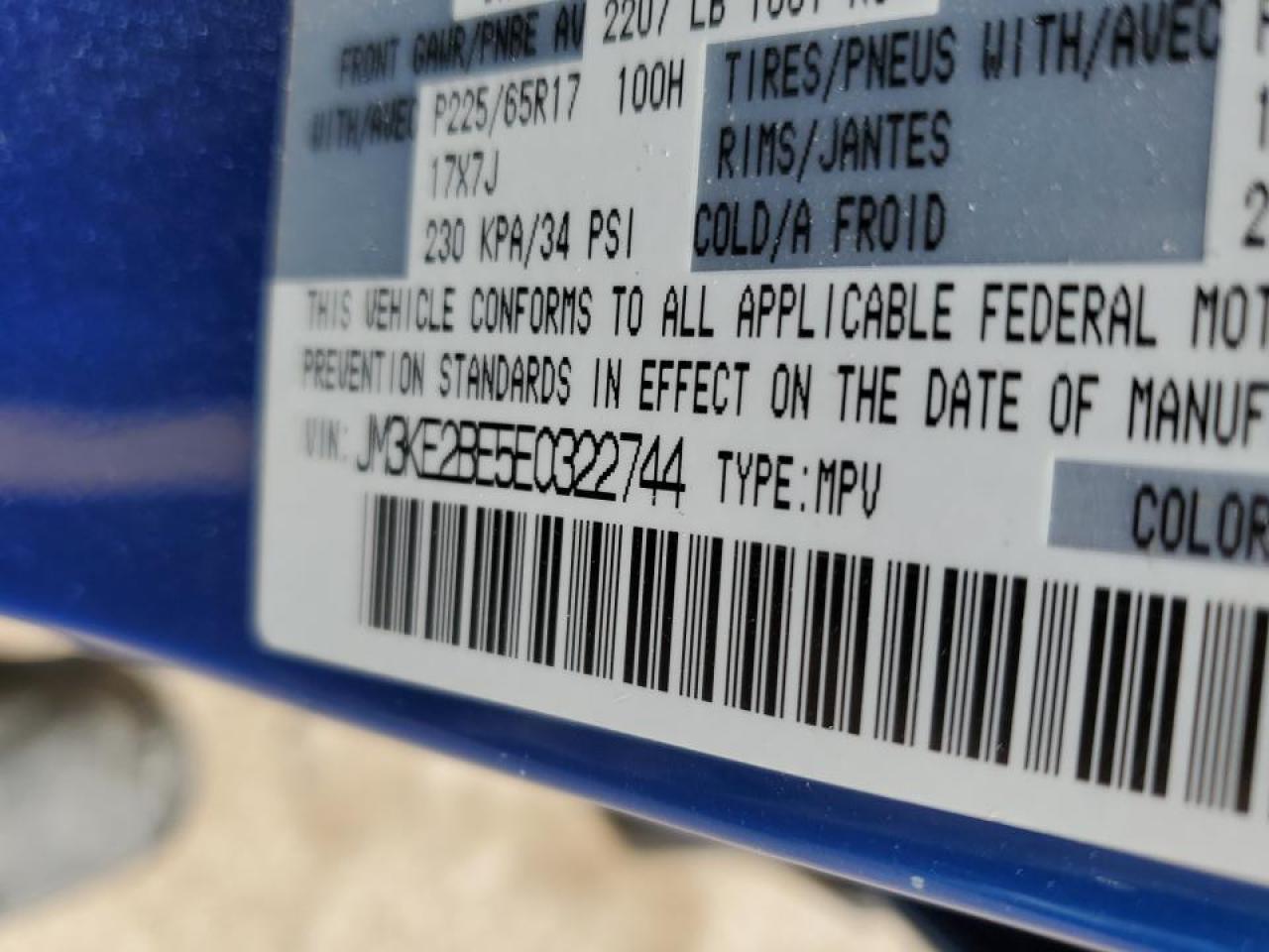 JM3KE2BE5E0322744 2014 Mazda Cx-5 Sport