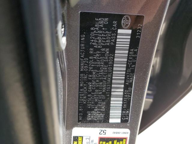 VIN 4T1G31AK8LU019092 2020 Toyota Camry, SE no.12