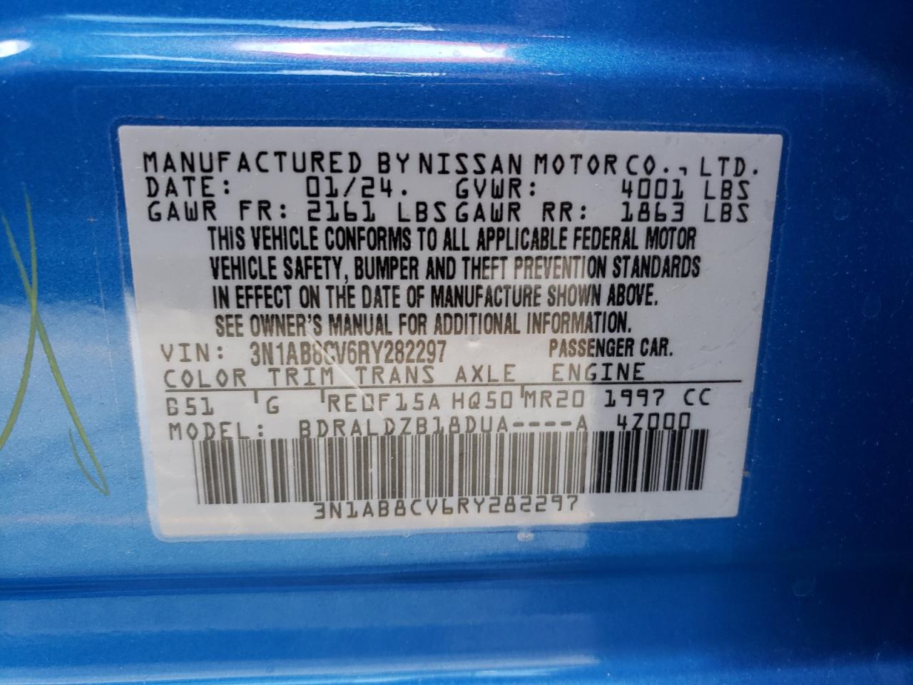 3N1AB8CV6RY282297 NISSAN SENTRA 2024