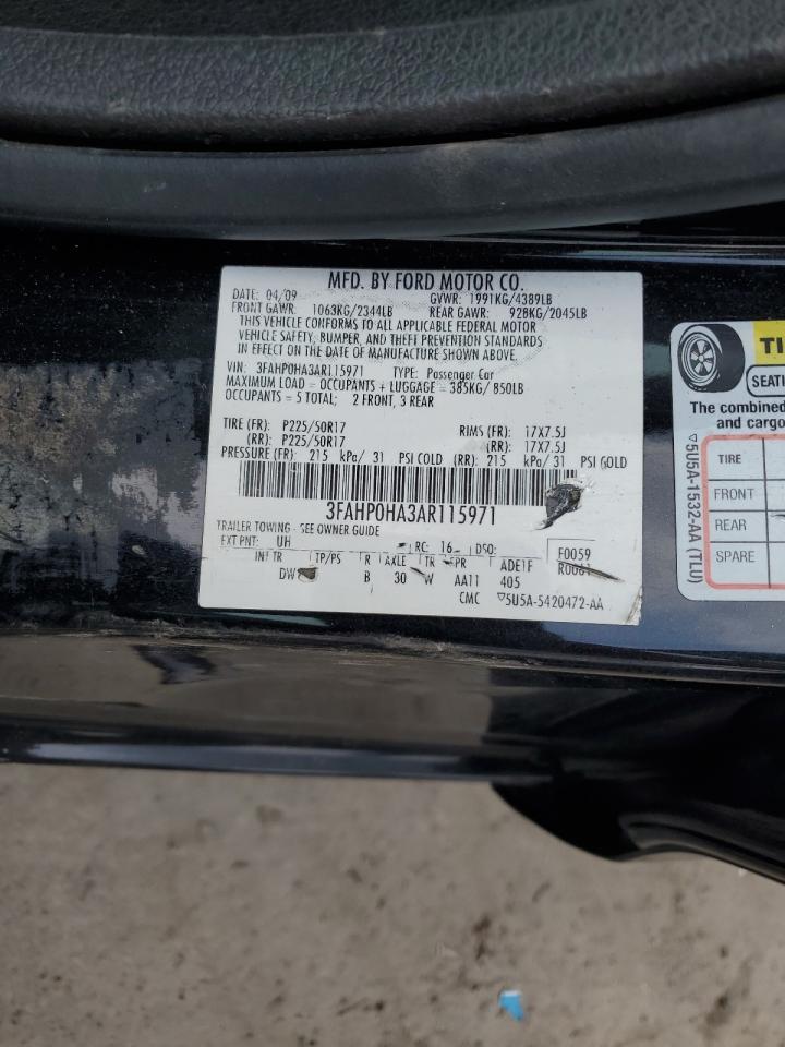 3FAHP0HA3AR115971 2010 Ford Fusion Se