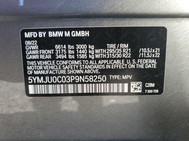 VIN 5YMJU0C03P9N58250 2023 BMW X5, M no.14