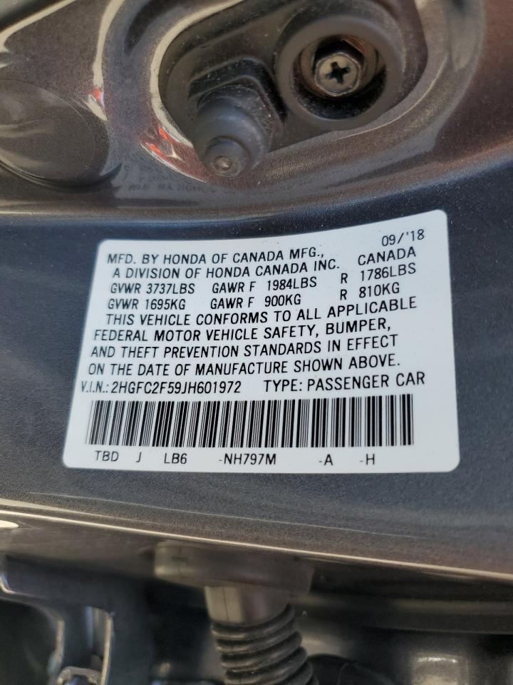 2HGFC2F59JH601972 HONDA CIVIC 2018