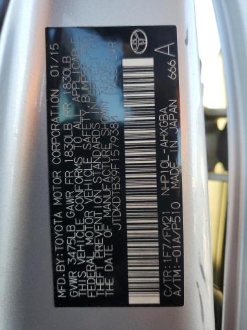 2015 TOYOTA PRIUS C - JTDKDTB39F1579384