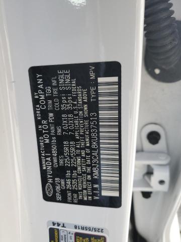 2019 Hyundai Tucson Limited VIN: KM8J3CAL8KU837513 Lot: 57739134