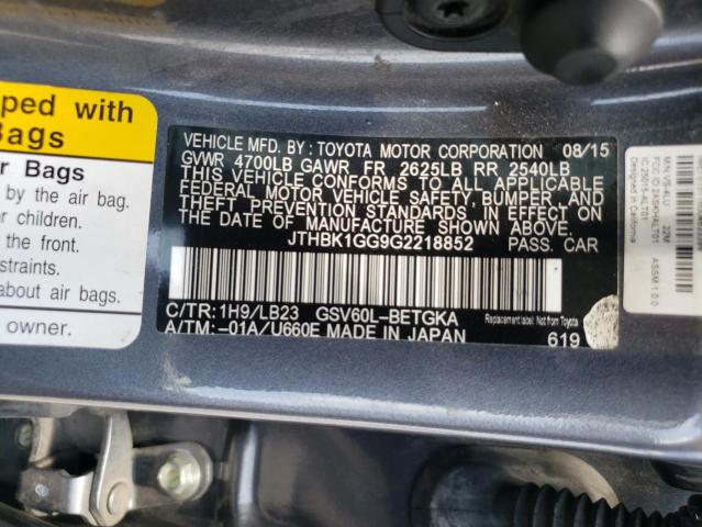 2016 LEXUS ES 350 - JTHBK1GG9G2218852