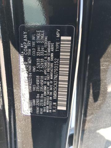 2022 Hyundai Kona Limited VIN: KM8K5CA37NU793152 Lot: 58248284