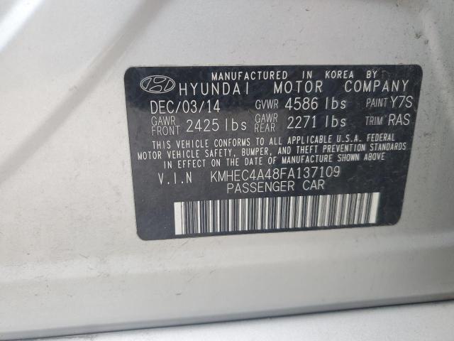 2015 Hyundai Sonata Hybrid VIN: KMHEC4A48FA137109 Lot: 58057944