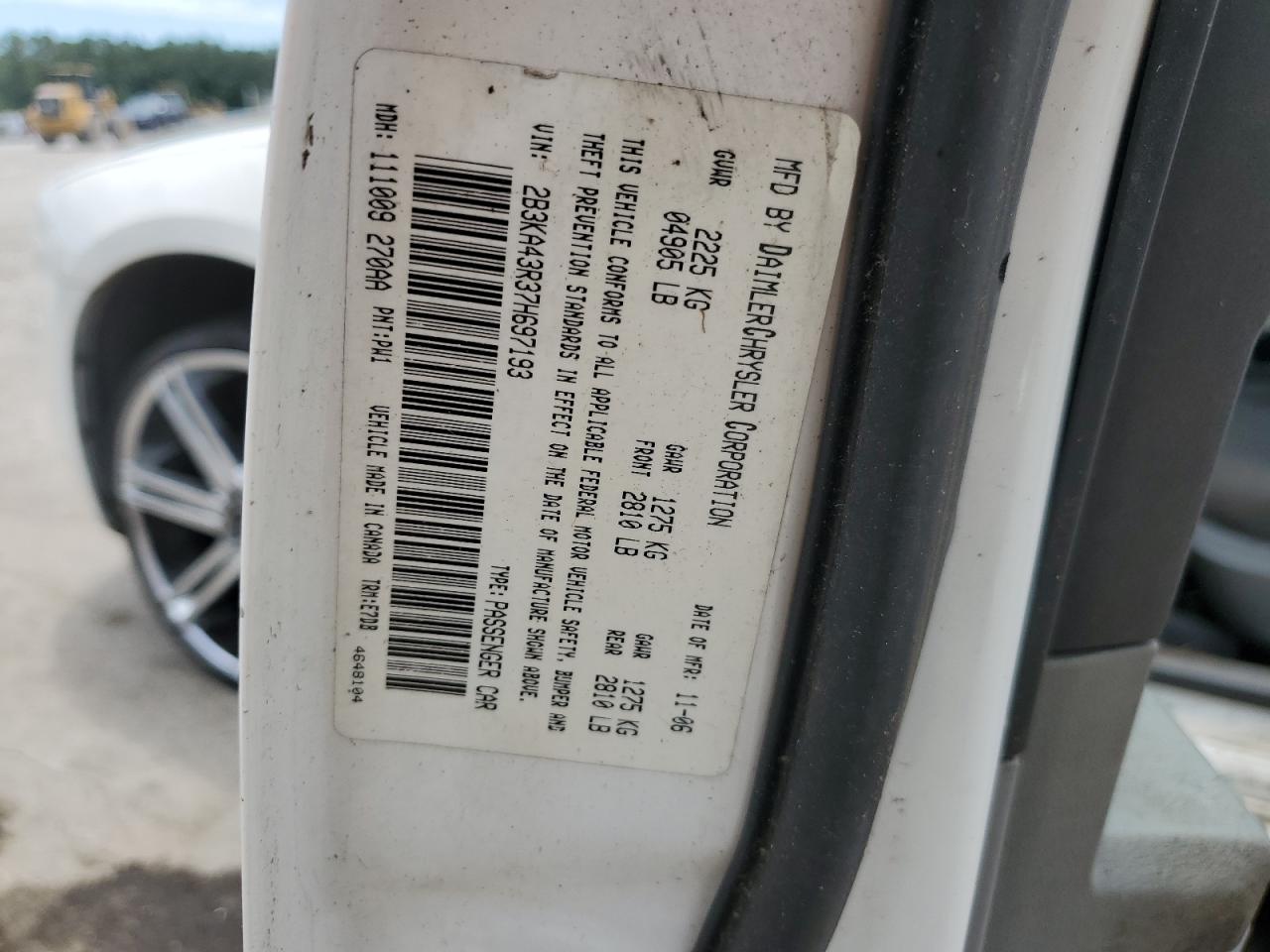 2B3KA43R37H697193 2007 Dodge Charger Se