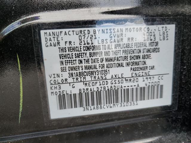 2021 Nissan Sentra Sv VIN: 3N1AB8CV6MY310351 Lot: 62935804