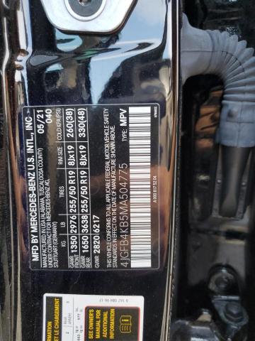 2021 Mercedes-Benz Gle 350 4Matic VIN: 4JGFB4KB5MA504775 Lot: 60610944