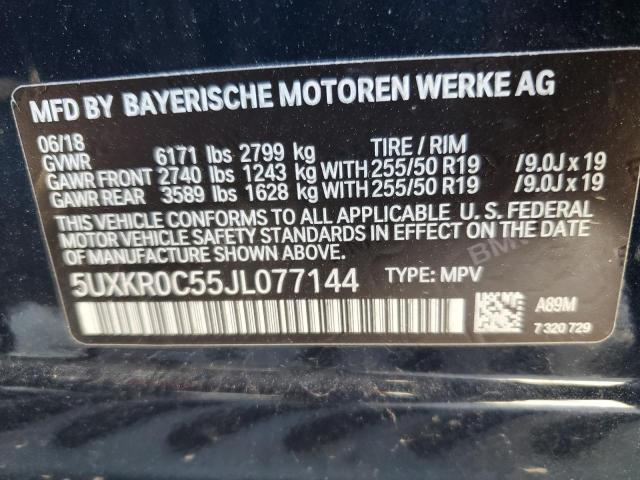 VIN 5UXKR0C55JL077144 2018 BMW X5, Xdrive35I no.13