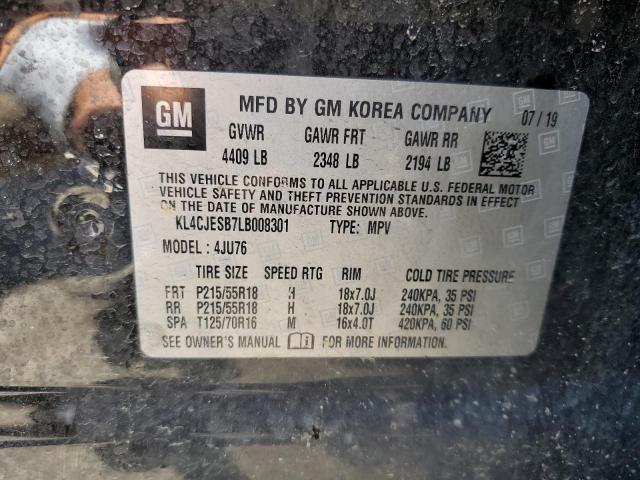 2020 Buick Encore Preferred VIN: KL4CJESB7LB008301 Lot: 59050134