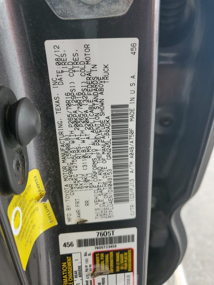 5TFLU4EN1DX049153 2013 Toyota Tacoma Double Cab