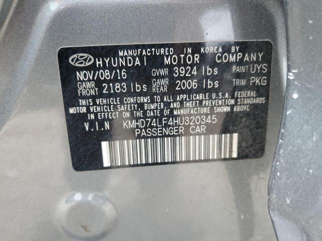 KMHD74LF4HU320345 2017 HYUNDAI ELANTRA - Image 13