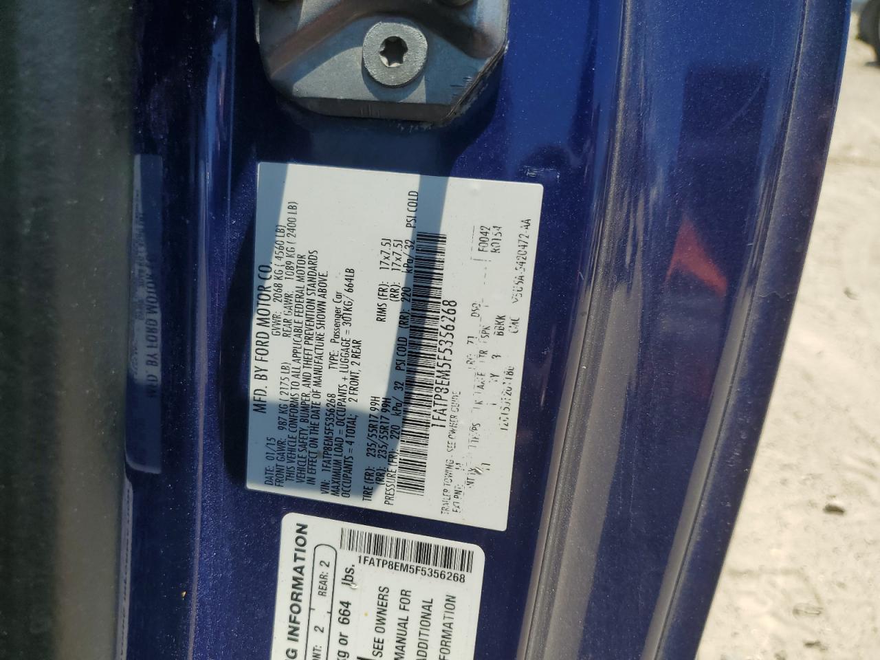 1FATP8EM5F5356268 2015 Ford Mustang